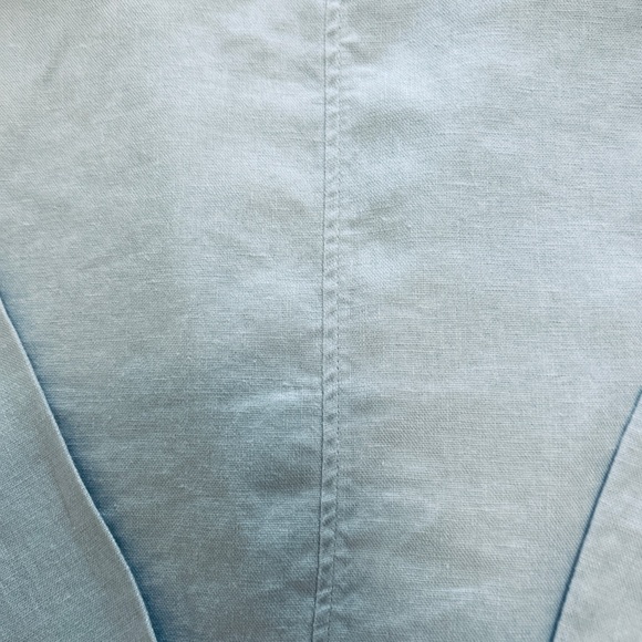 Eileen Fisher Long Sleeve Linen Light Blue Jacket Sz: SP - Picture 4 of 10